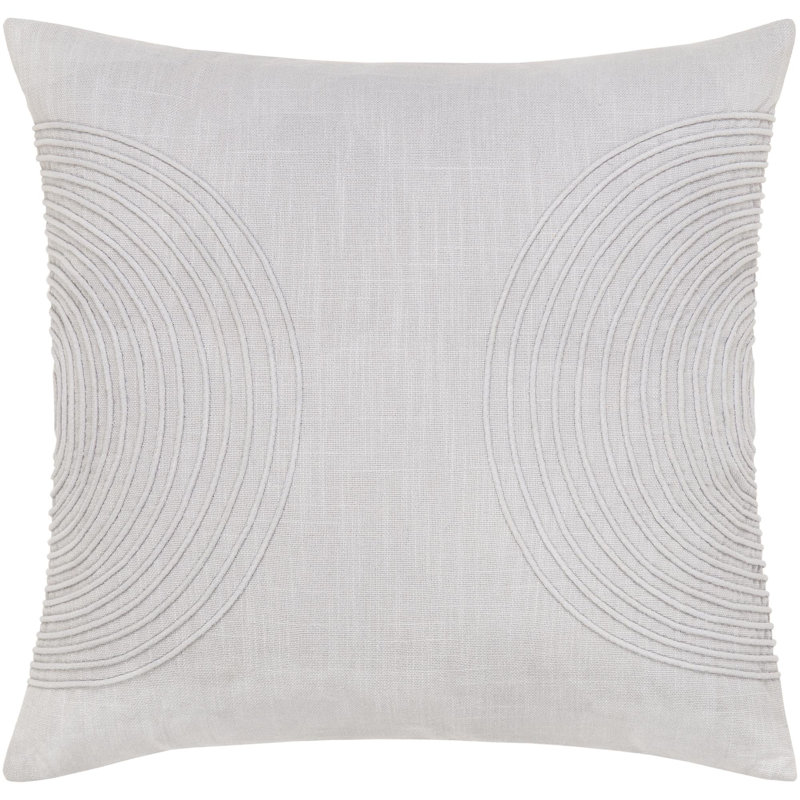 Housse et insert de coussin décoratif Rida, 18 po x 18 po, Duvet, Gris