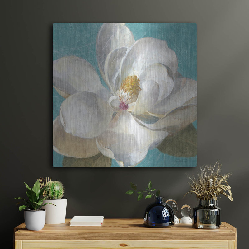  «Turquoise Bloom 1» par Danhui Nai, art mural en métal