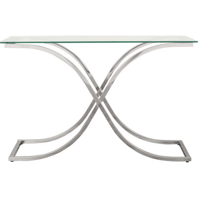 Rosso 48'' Glass Top Console Table