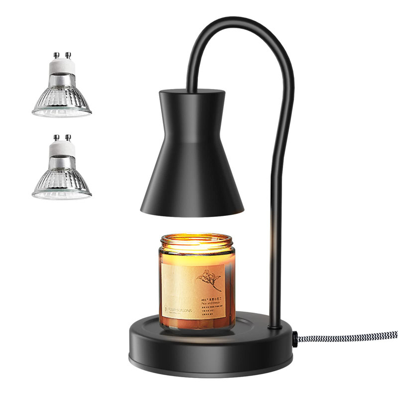 Lampe de table en métal Mandia, Noir