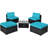 Lemington 4 - Person Patio Conversation Set with Cushions-1068063715