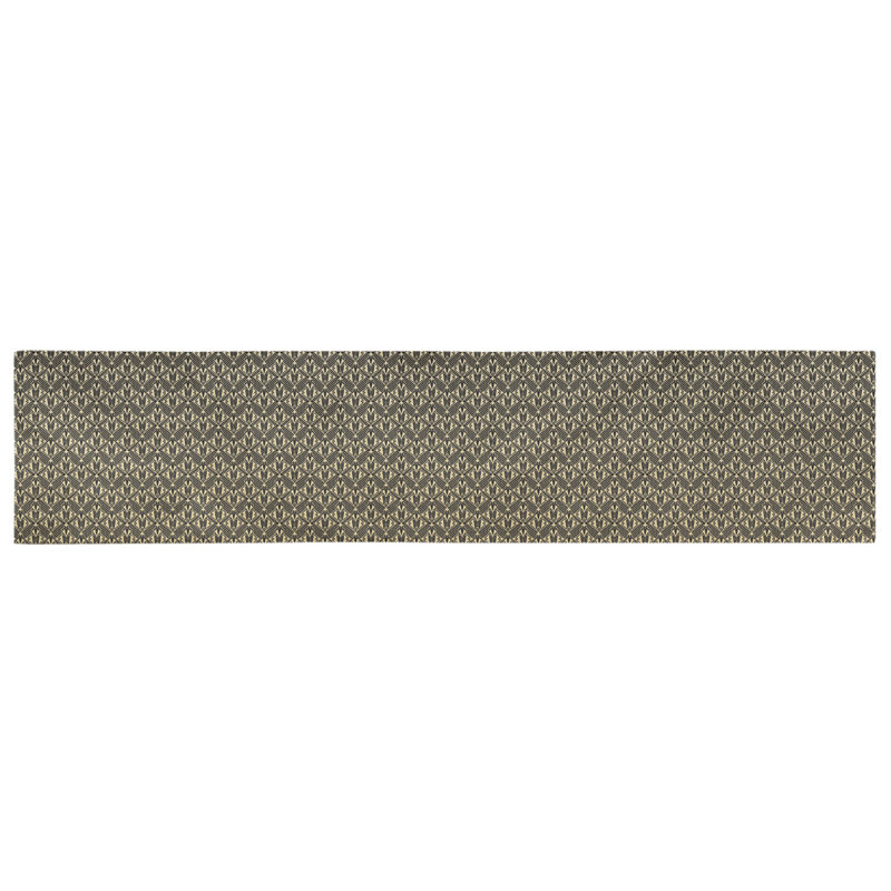 Chemin de table art déco Avicia, 90 po x 16 po, Dégradé doré, Polyester sergé