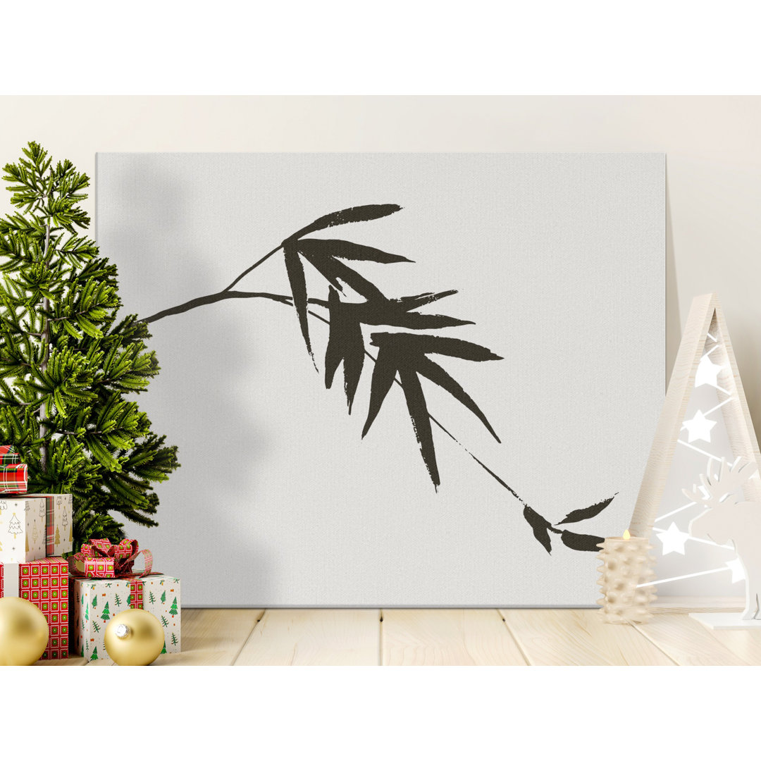 Minimalist Zen Bamboo Branch Canvas Print