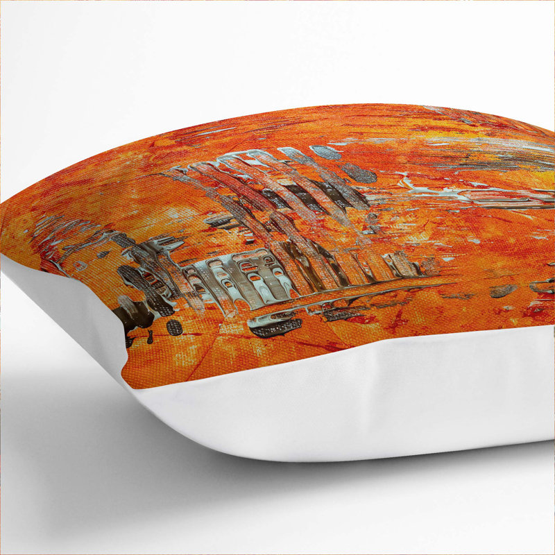 Abstract Square Throw Cushion, White, 55 x 55 cm