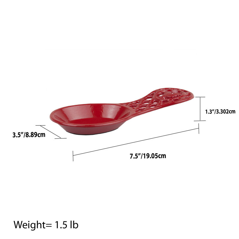 Ceramic Unique Spoon Rest, Red