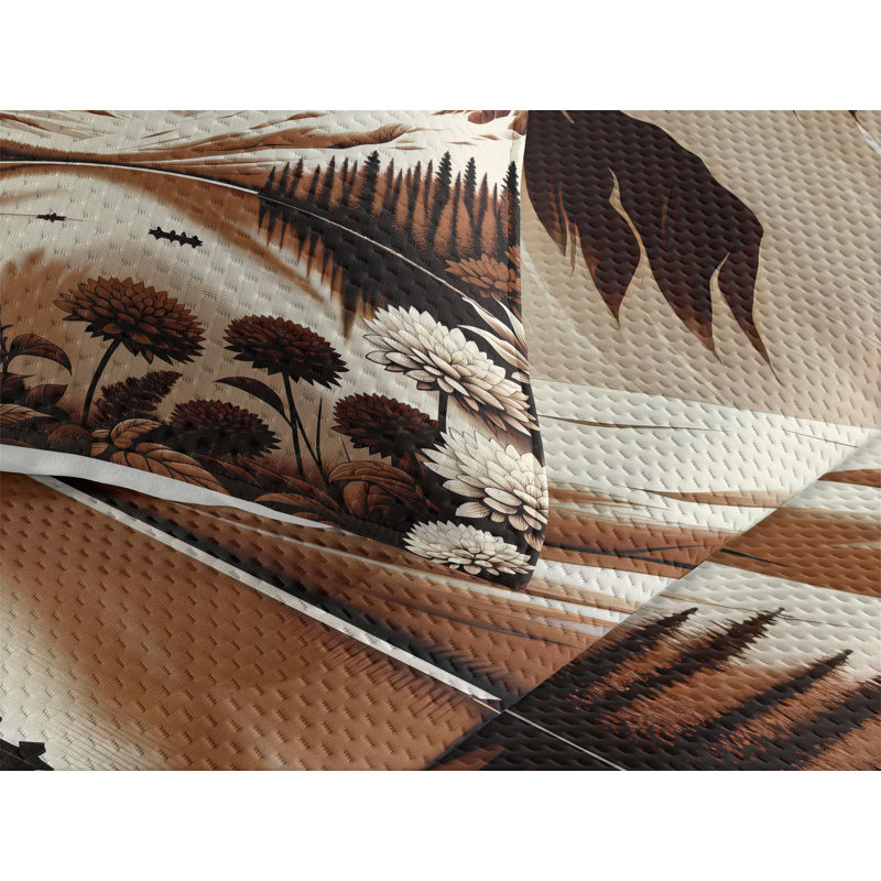 Floral Coverlet, Queen Coverlet + 2 Standard Shams