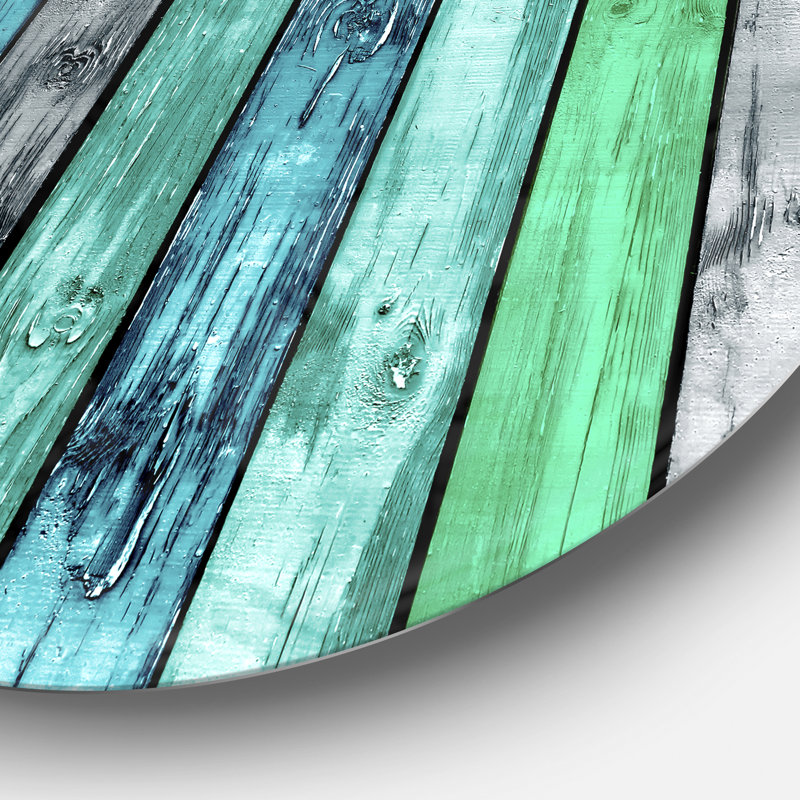 «Painted Wooden Planks», peinture, H 38 po x l 38 po x P 1 po, Aluminum