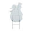 Piquet de jardin en métal Snowman Family