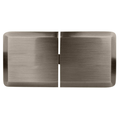 02303CA34B914613937D29CE5C36F2F1 Agrafe de traverse verre à verre biseauté de qualité supérieure étain brossé 180 degrés