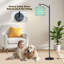 Lampe sur pied à DEL à arc à intensité variable avec arc-en-ciel bleu clair, abat-jour réglable en hauteur avec télécommande, pour le salon, la chambre et le bureau