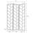 Walnut and Linen Foldable 3-Panel Screen