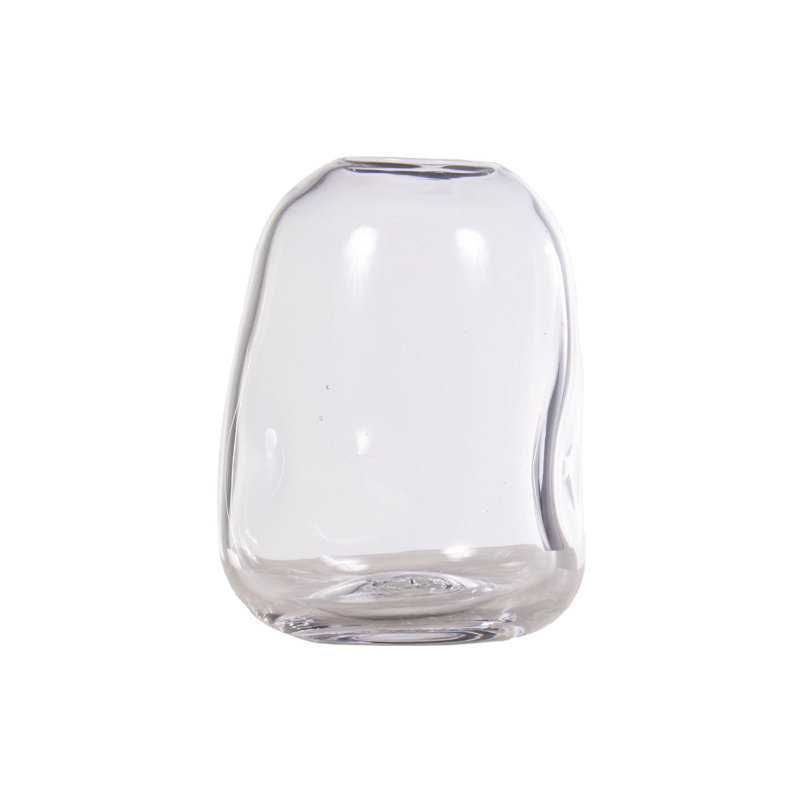 Dimpled Handcrafted Glass Table Vase