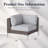 Layinsun Modern Outdoor Wicker Rattan Patio Modular Sectional Corner Chair With 6-inch Thick Cushions-117412120