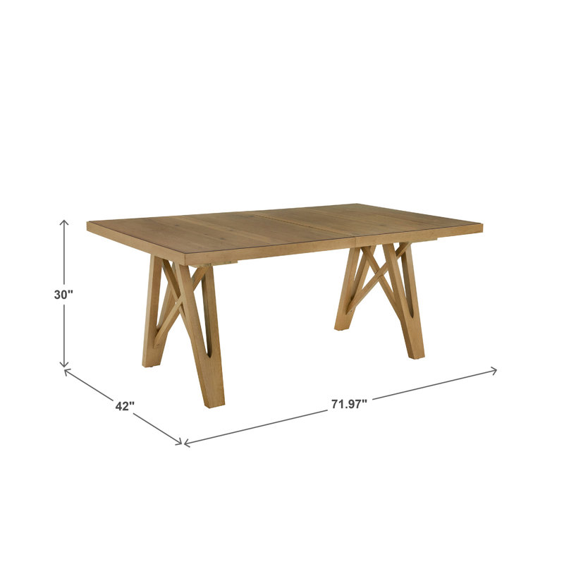 Cipolla 72"-90" Wood Finish Extendable Dining Set - Dining Table With Leaf And Taupe Fabric Curved Back Chairs, Oak Wood