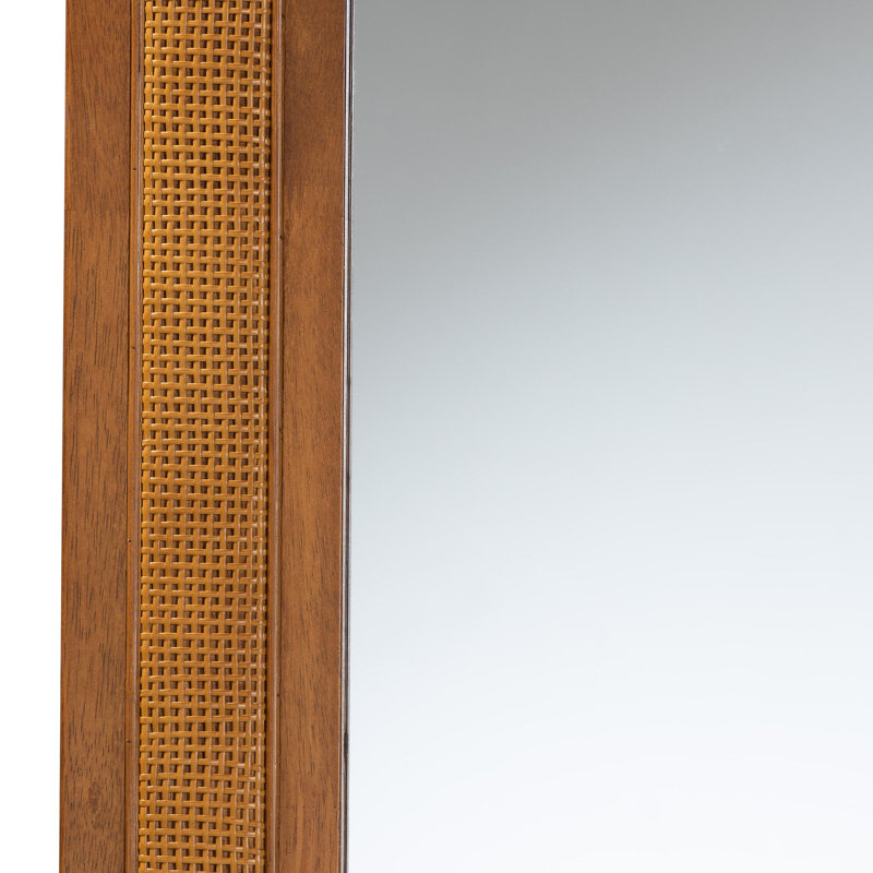 Aliaksei Solid Wood Rectangle Wall Mirror