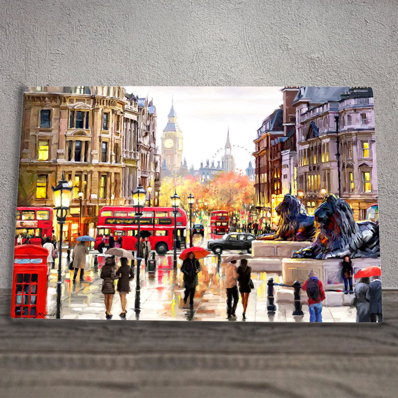 MACNEIL STUDIOS Traditional Cities & Countries Wall Decor on Ceramic