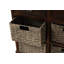 Armoire de rangement avec deux tiroirs et quatre paniers en rotin classique-40374734