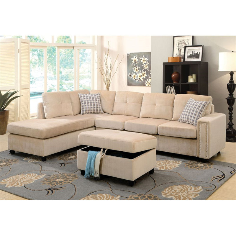 Repose-pieds Jeffords, Beige