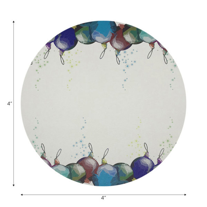 Sous-verres ronds en cuir Vegan