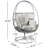 Gray Outdoor Chair With Swivel Characteristic, Pe And Iron Frame Cushion Quality, Construction