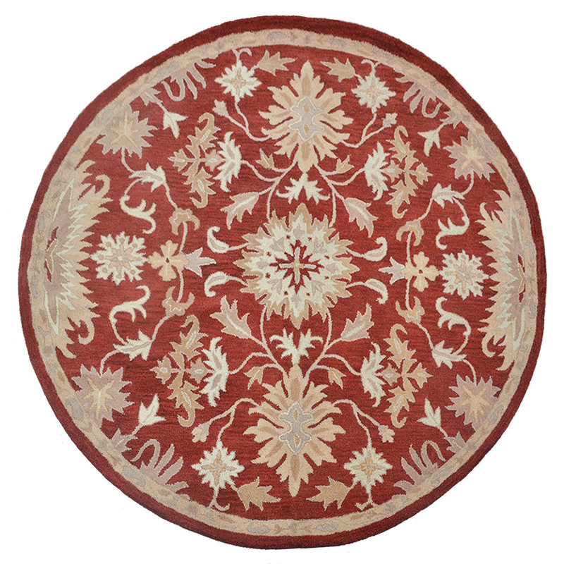 Tapis rond en laine touffeté à la main Archlebov, Rond 8 pi