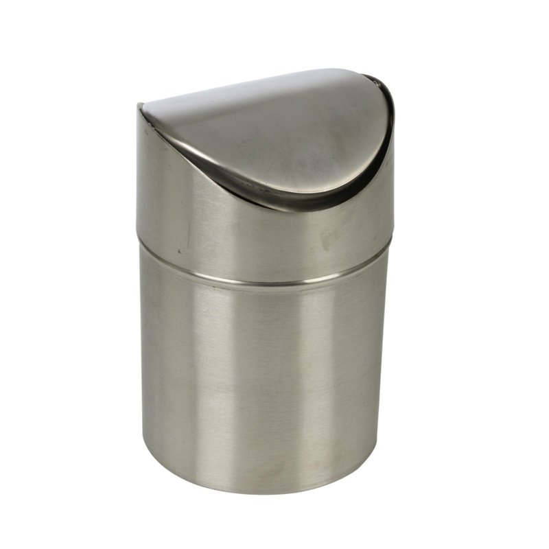 Steel Swing Top Kitchen Trash Can - 1.5L