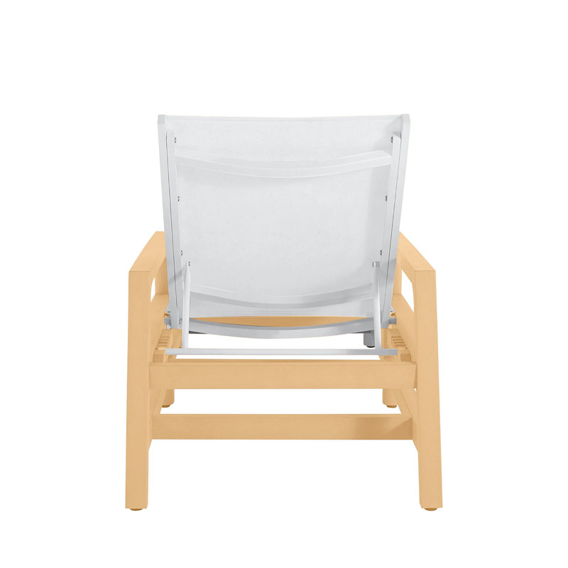 Seashore 79.75" Long Reclining Single Chaise, Natural