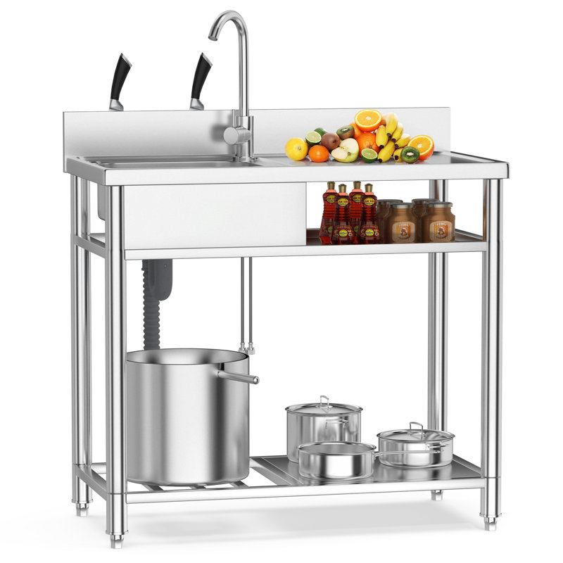 Évier à lessive avec robinet L 22 po x l 20 po Sae