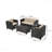 4-Piece Puerta Set Outdoor Patio Furniture-904997923-904997935