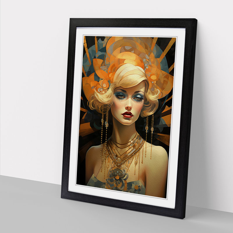 Single Picture Frame Print on Wood, 34cm H x 25cm W, Black Framed