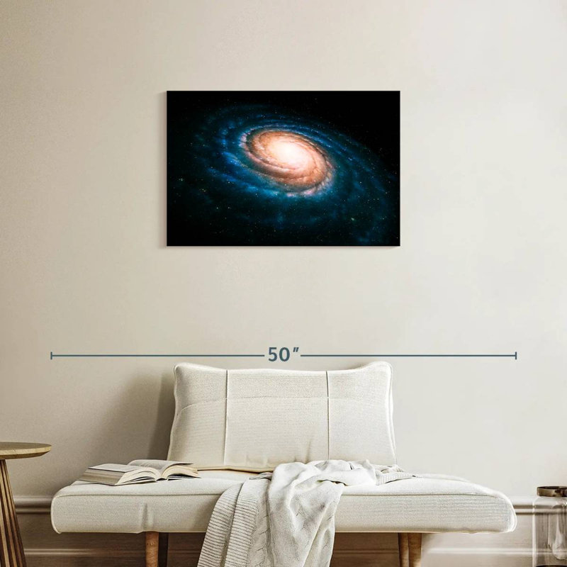Galaxie en forme de spirale Oberle, H 20 po x l 30 po