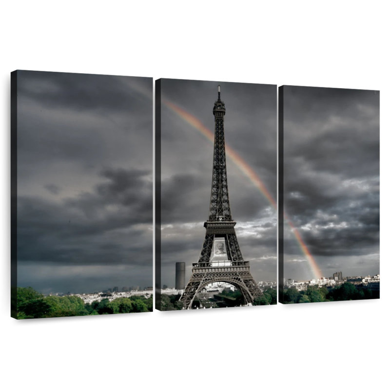 Syd Rainbow Over Eiffel Tower, 48" H x 74" W