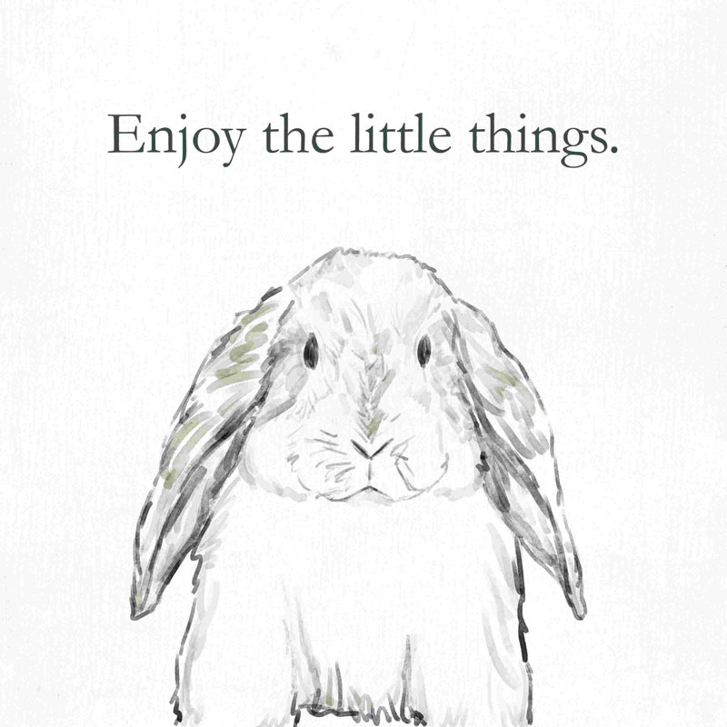 Enjoy The Little Things Bunny 2, H 12 po x l 12 po