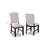 Rustic Traditional Dining Set Rectangle Table Fabric Upholstered Bench Tufted Nailhead Trim Chairs 6Pc Set