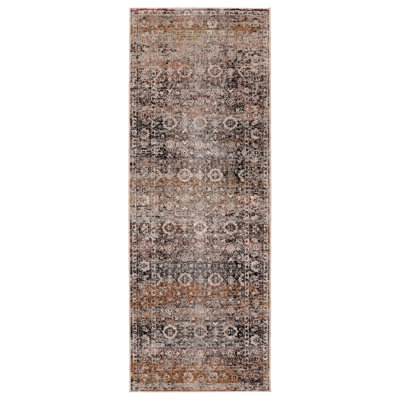 Tapis oriental noir de jais / naturel / oriental