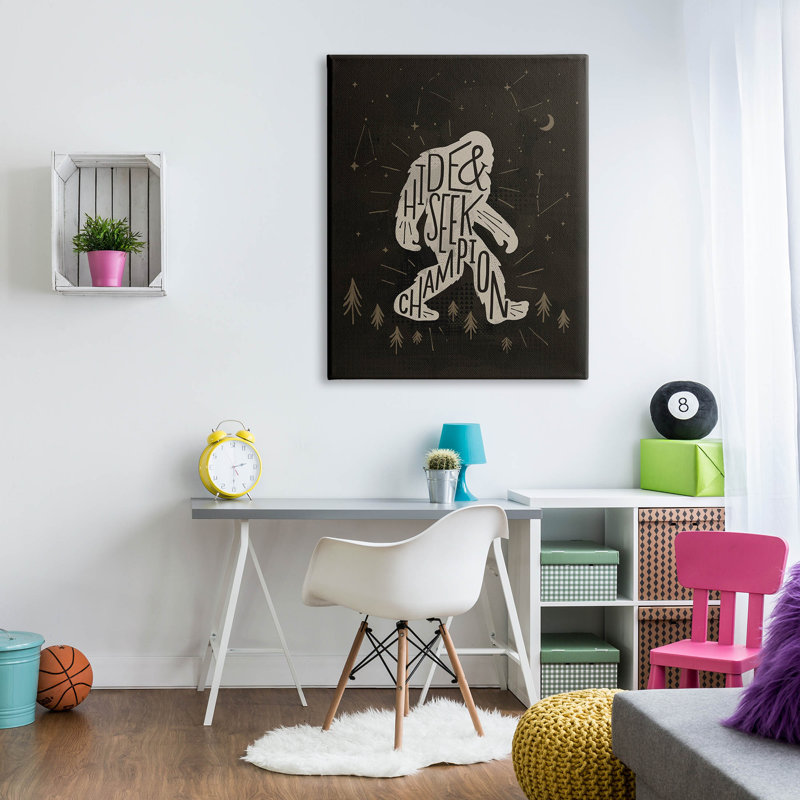 " Hide And Seek Champion Bigfoot Yeti " by Loni Harris, 48" H x 36" W x 1.5" D