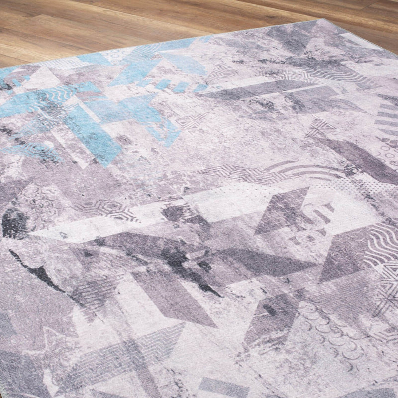 Tapis 100% polyester de qualité supérieure, 6,9 x 10,2 pi | 1850 g / m², hauteur de poils de 0,2 po | Polyester recyclé dessous | Lavable à la machine à 30 ° C | Conception douce, durable et écologique pour les espaces de vie modernes