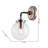 Eclectic 1 Light Black Armed Wall Sconce