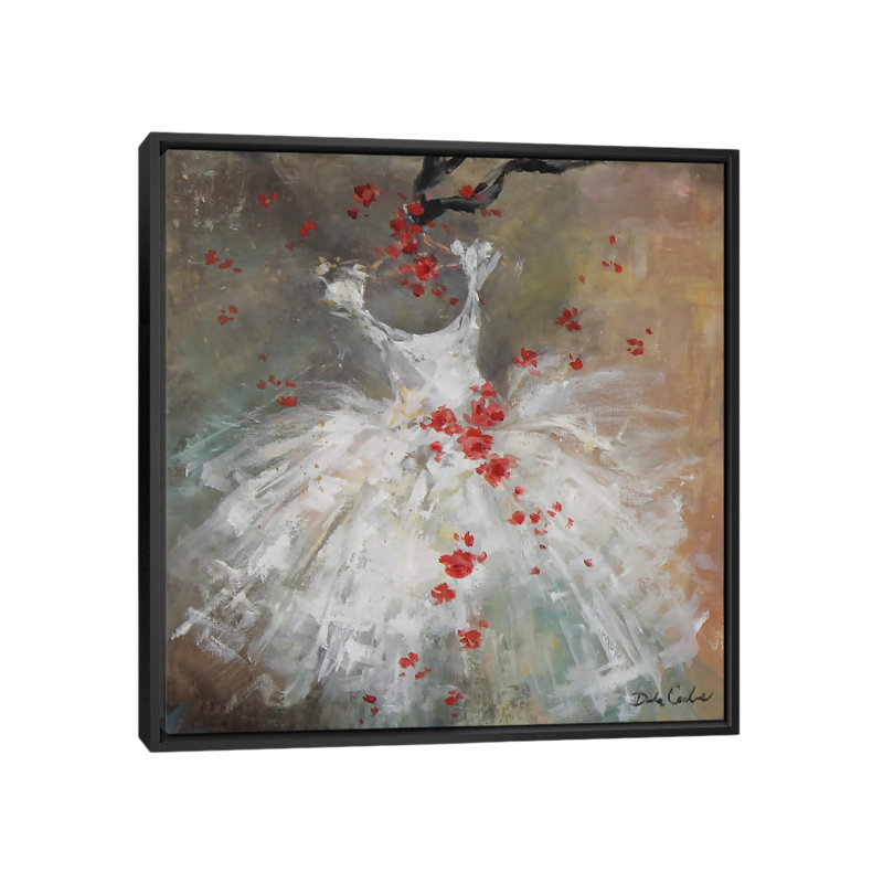 «Rouge I» par Debi Coules - Estampe numérique sur toile tendue avec châssis, H 12 po x l 12 po x P 0,75 po, Toile tendue