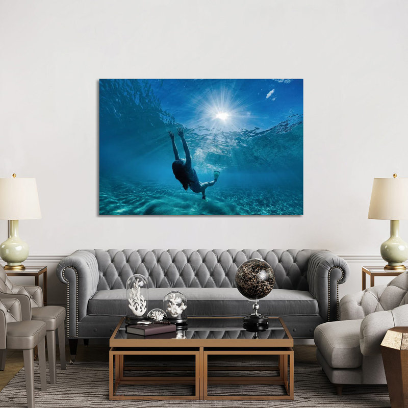 Aqua Joy by Sean Davey - Wrapped Canvas Gallery-Wrapped Canvas Giclée, 152.5 cm H x 101.5 cm W