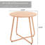Petite table d'appoint d'extérieur pour patio, table de bout ronde en métal-1796668101