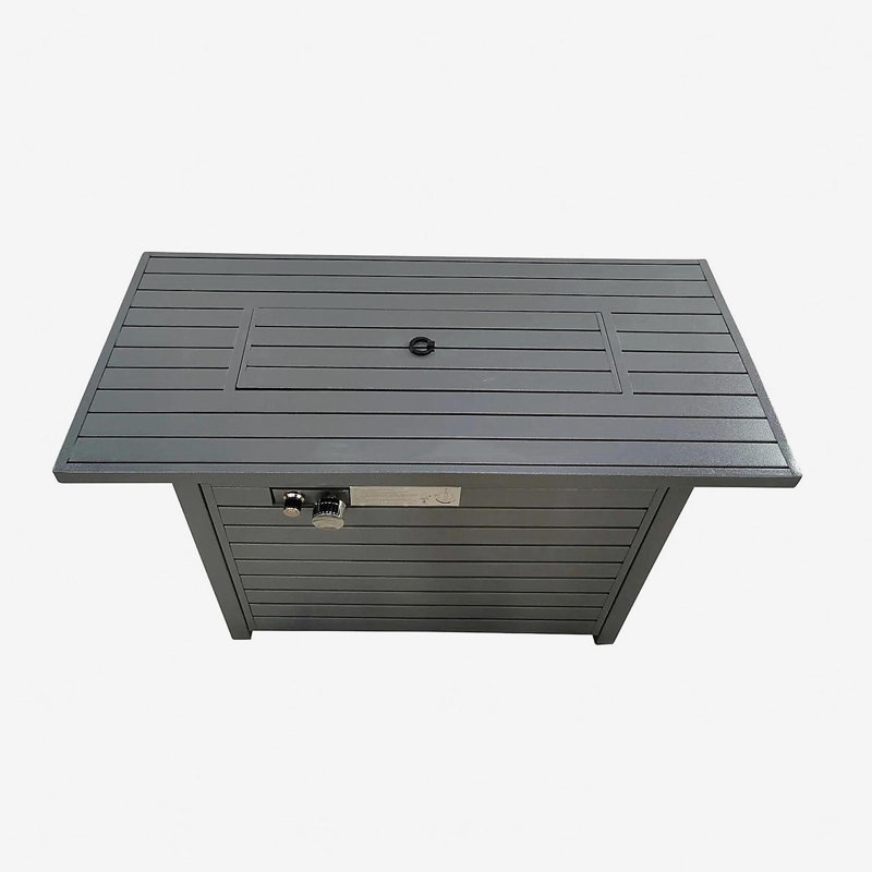 Covered Steel Propane Fire Pit Table