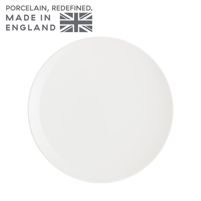 Assiette moyenne en porcelaine blanche classique