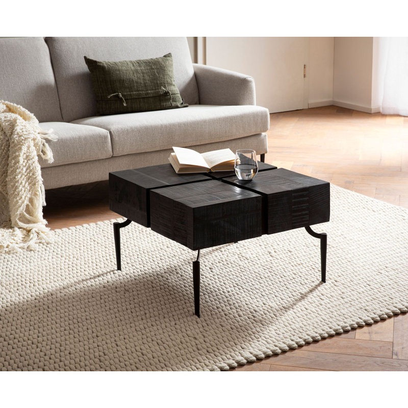Caterin Four Leg Coffee Table, Black