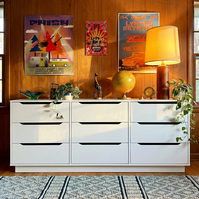 White 9 Drawer Dresser