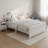 Full Size Mid-Century Pine Solid Wood Platform Bed Frame with Headboard Slat Support-97272524-97272527
