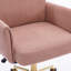 Chaise de bureau ergonomique réglable à mi-dossier avec tissu rayé pour le travail, les études et la détente.-461740750