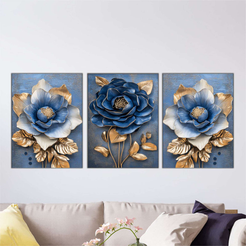 Stunning Decorative MDF Painting Set (3 Pieces), 15.7 x 35.4 inches | 100% MDF, Digital Printing | Perfect for Living Room & Office Decor, Eye-Catching Design