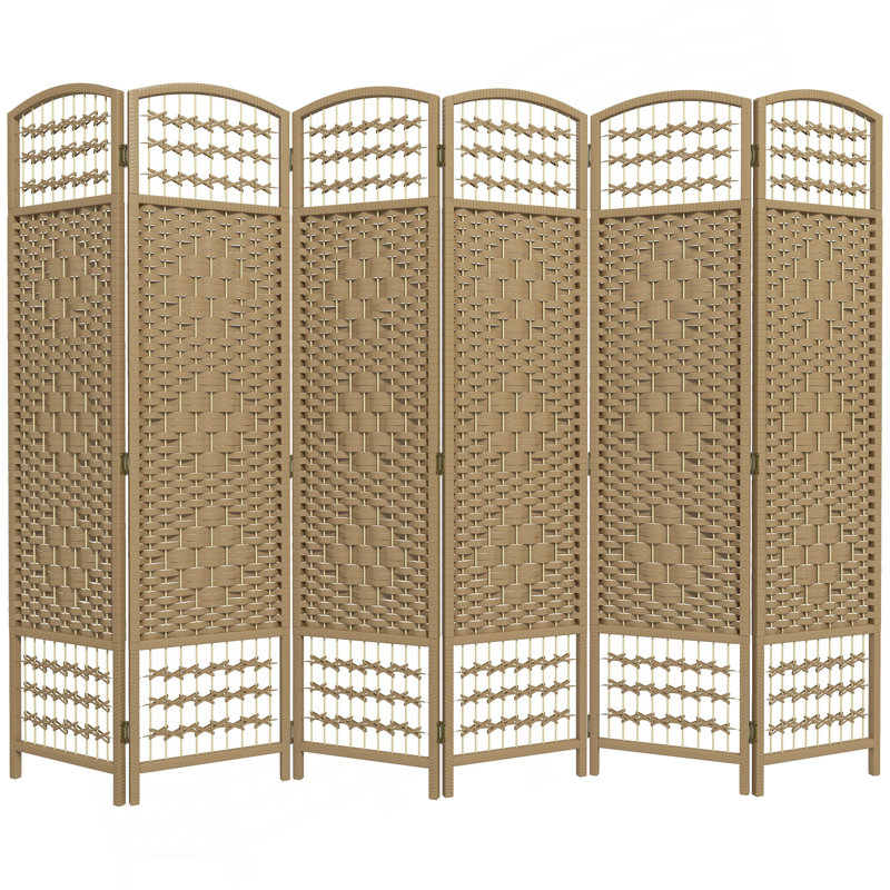 Cloison 6 panneaux HOMcom, écran d'intimité pliable, séparateur de pièce 5,6 pi