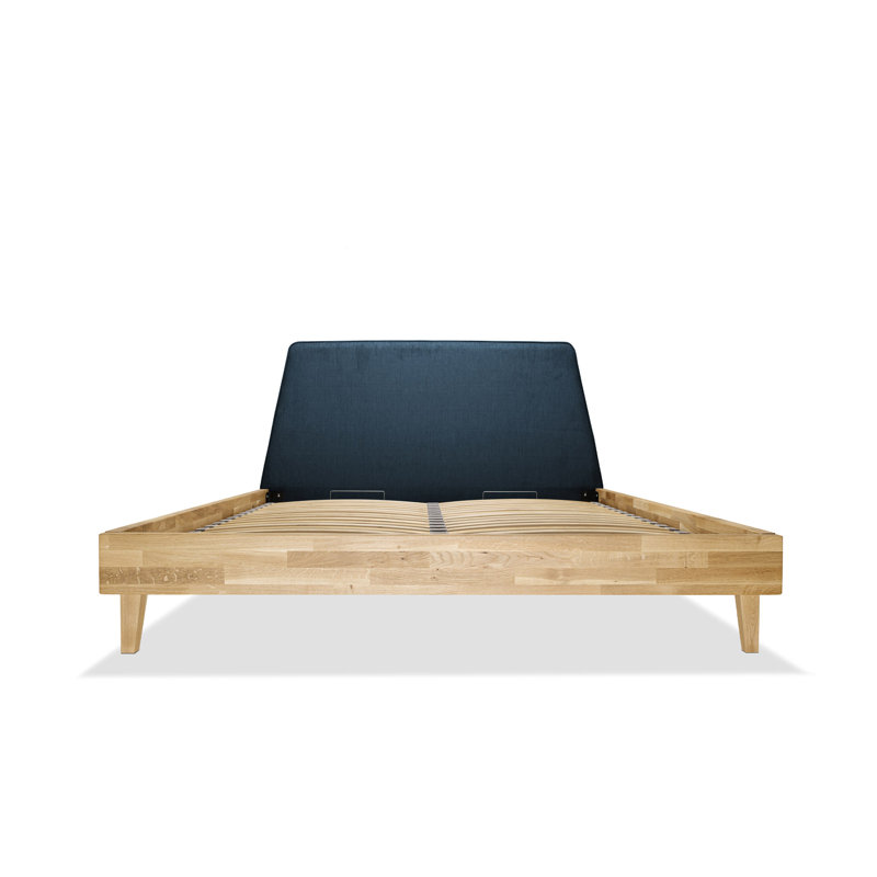 Upholstered Bed, 180 x 200 cm, Blue